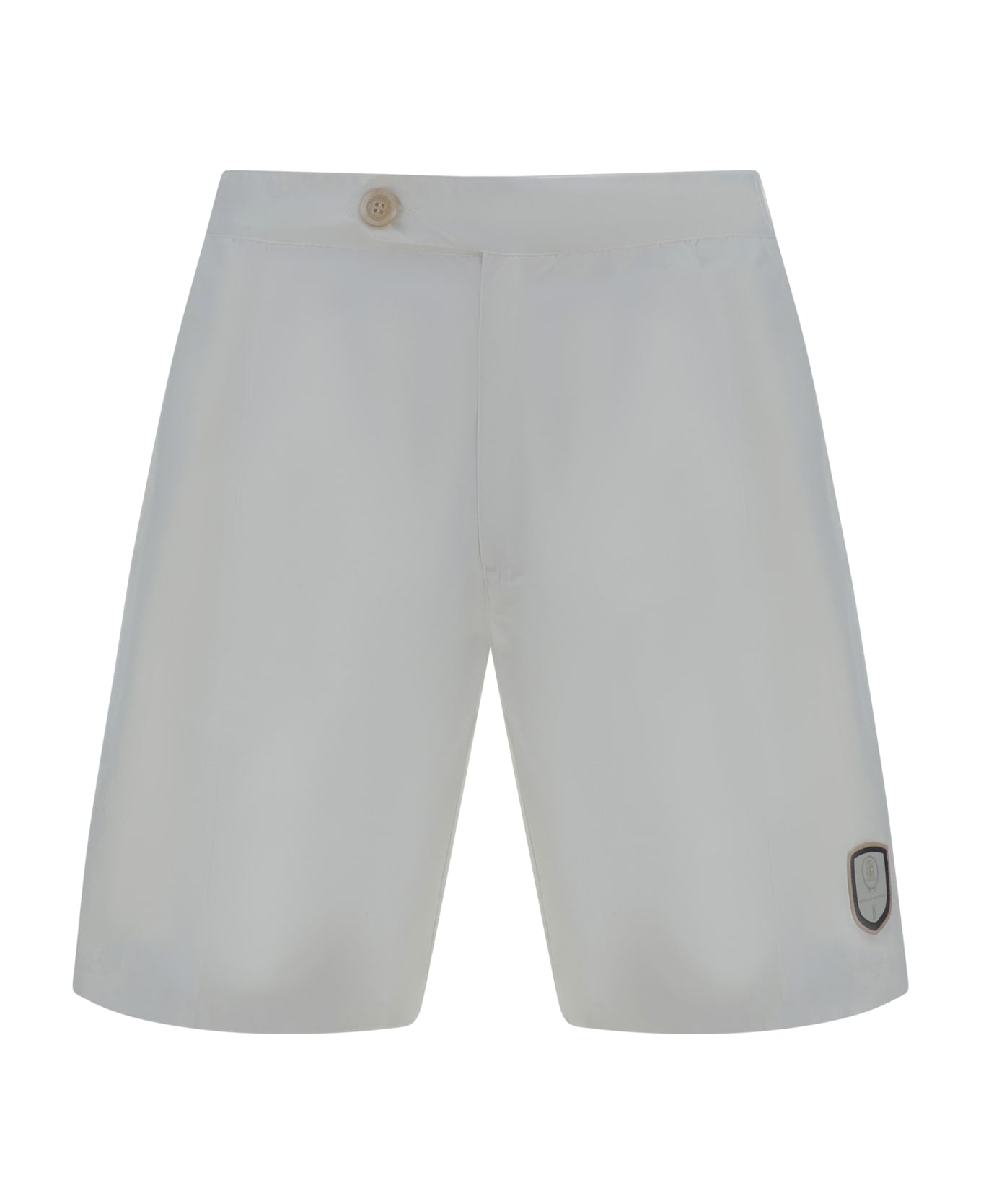 White Polyester Shorts