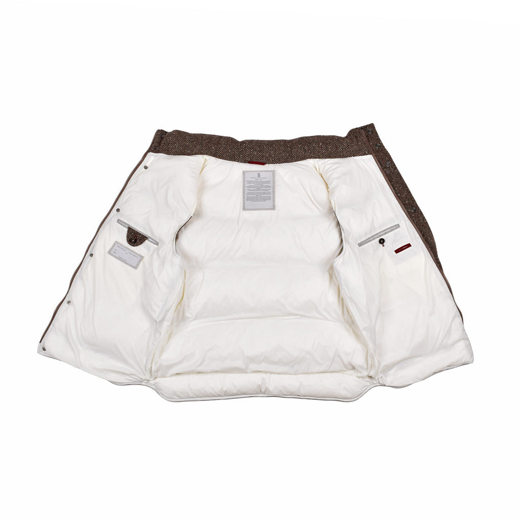 Brown Wool Sleveless Jacket