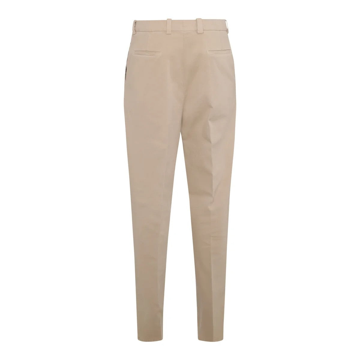 Brown Cotton Casual Pants