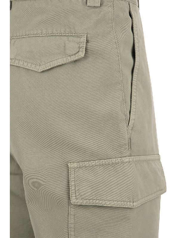 Bicolor Cotton Cargo Pants