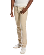 Beige Cotton Casual Pants