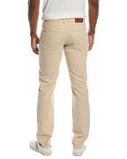 Beige Cotton Casual Pants