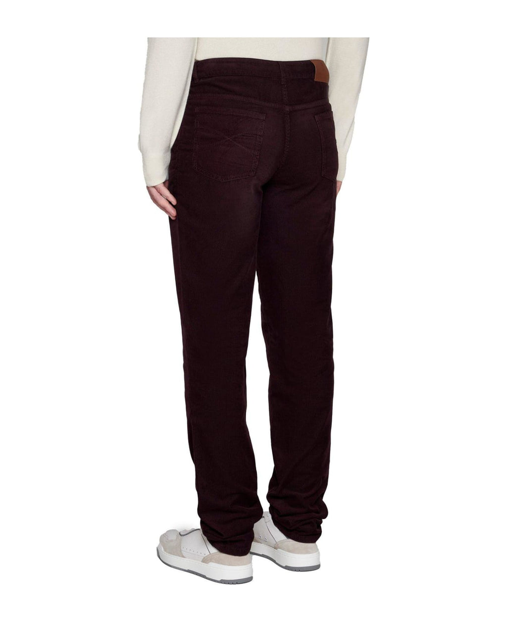 Purple Cotton Casual Pants