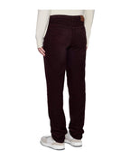 Purple Cotton Casual Pants