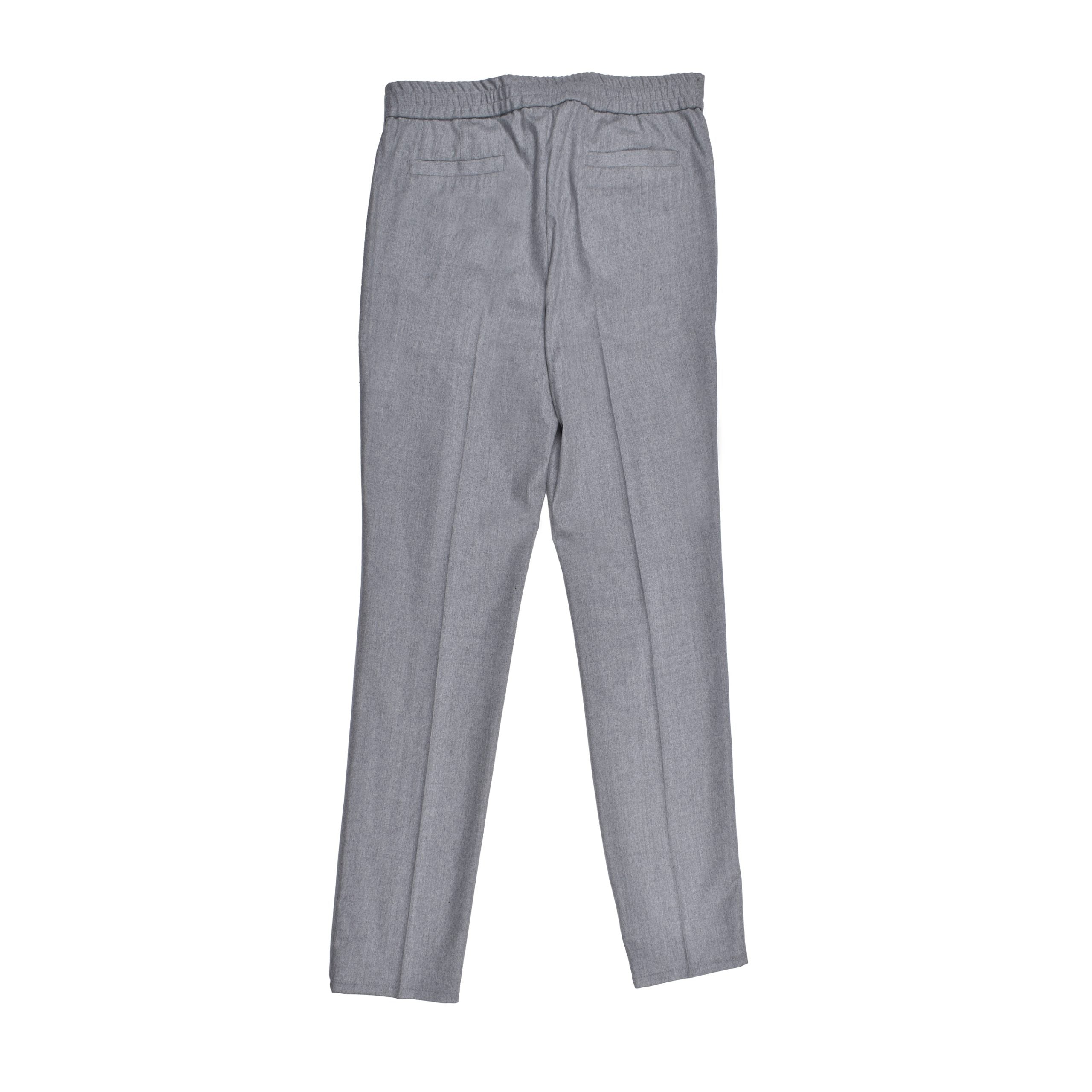 Gray Wool Casual Pants