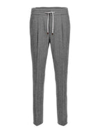 Gray Wool Casual Pants