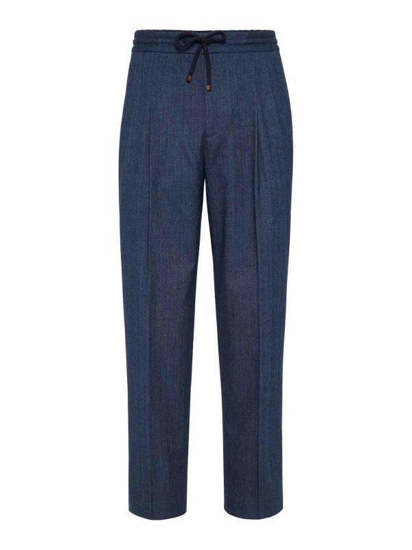 Blue Cotton Pants