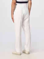 Beige Linen Casual Pants