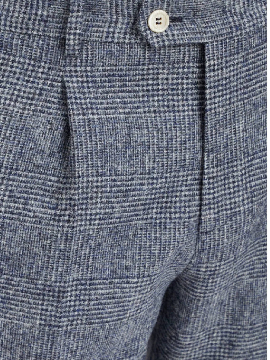 Blue Leather Casual Pants