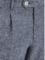 Blue Leather Casual Pants