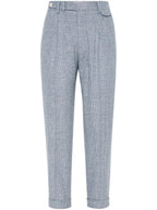 Light Blue Wool Casual Pants
