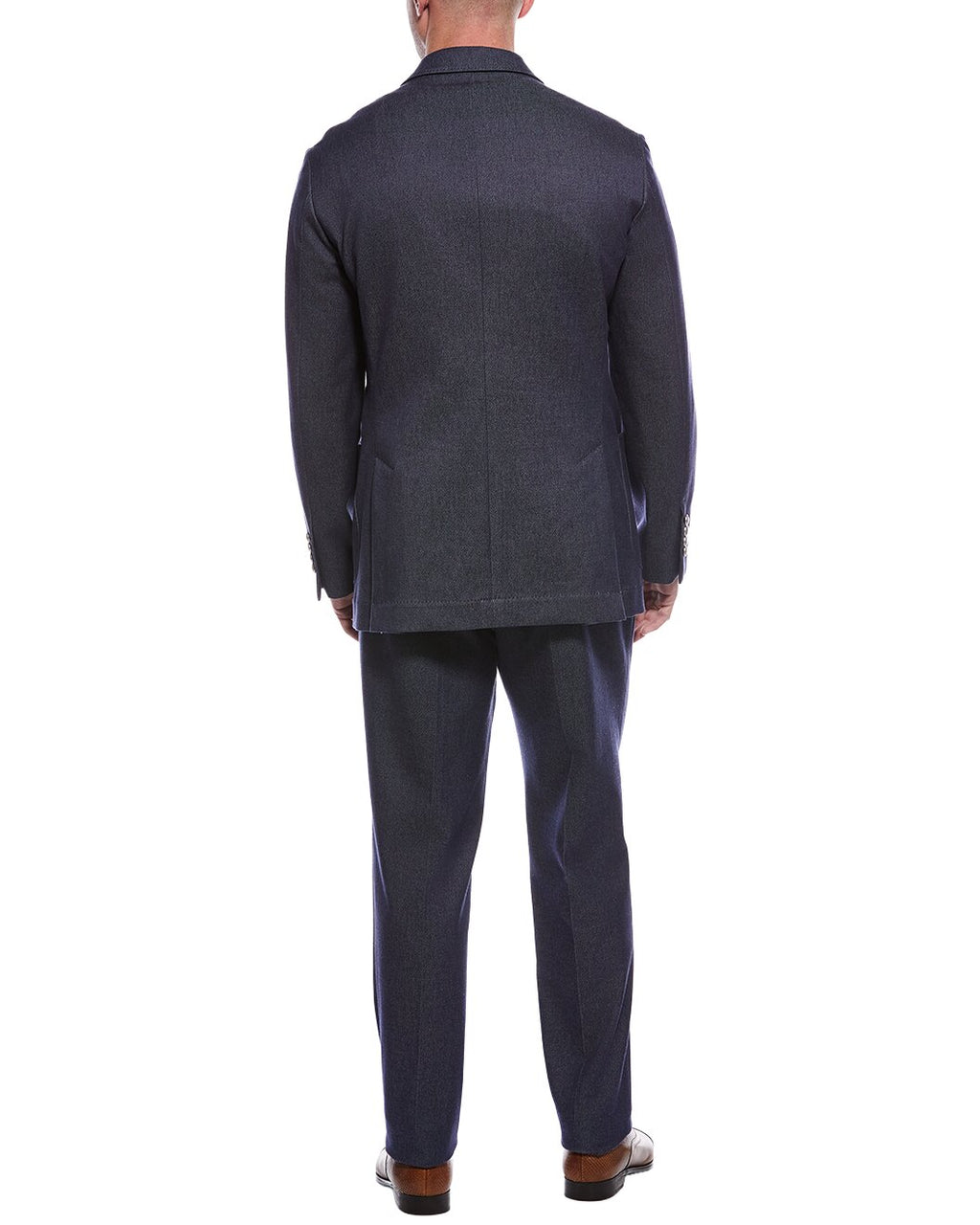 Blue Cotton Two-Piece Suit
