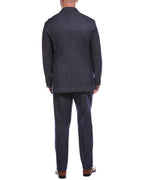 Blue Cotton Two-Piece Suit