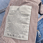 Blue Cotton Straight-Leg Jeans