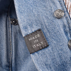 Blue Cotton Straight-Leg Jeans