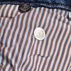 Blue Cotton Straight-Leg Jeans