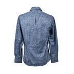 Blue Cotton Pattern Shirt