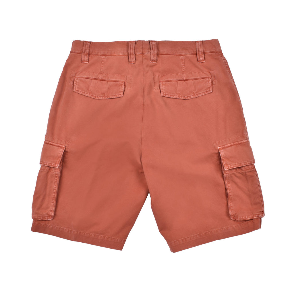 Orange Cotton Bermuda Shorts