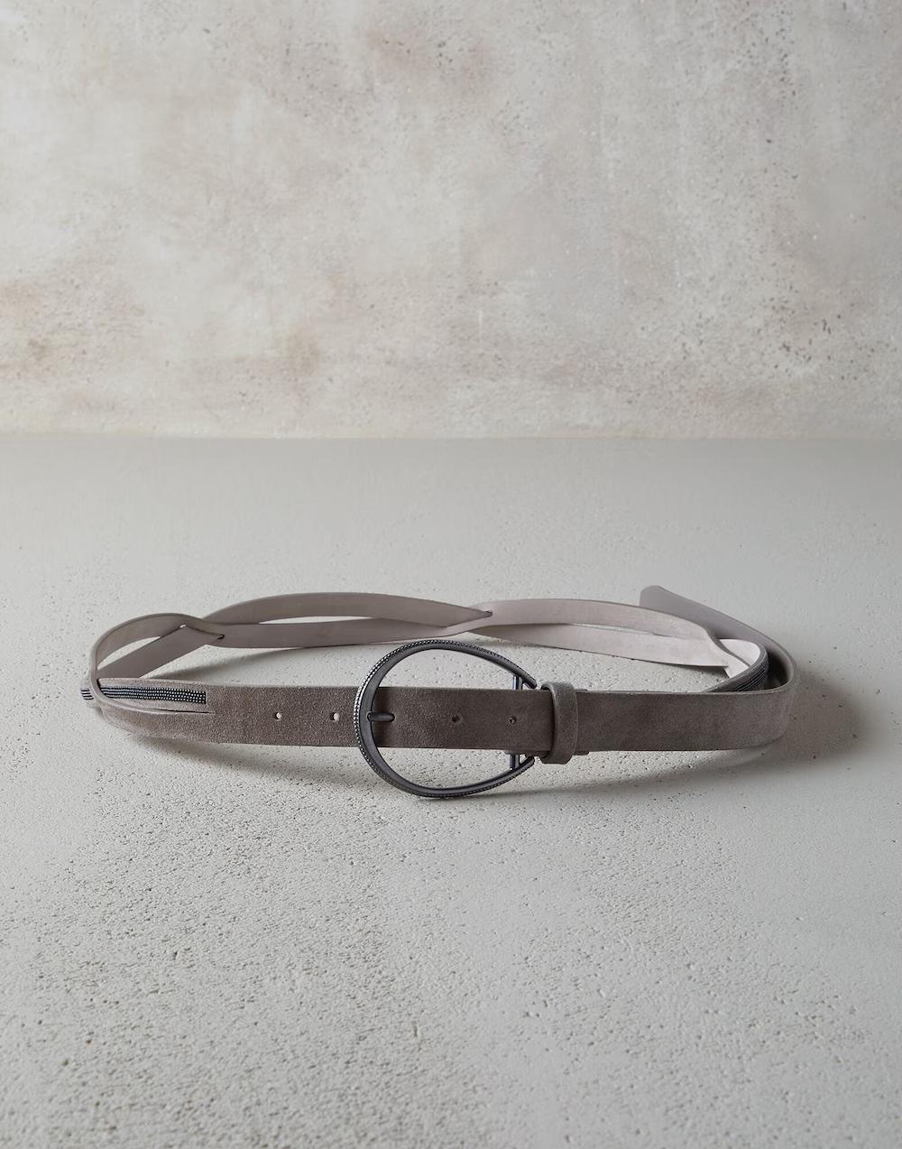 Blue Leather Regular Belt