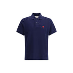 Blue Cotton Polo Shirt