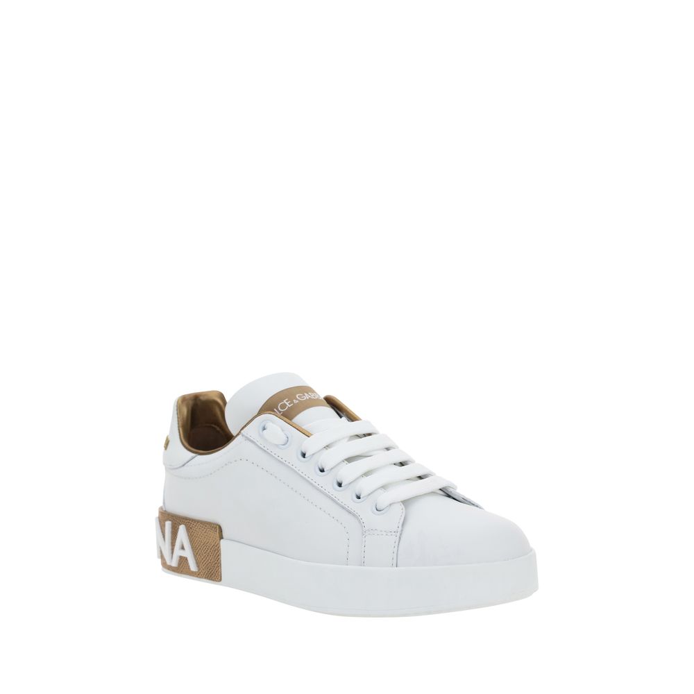 White Calf Leather Bos Taurus Low Top Sneakers