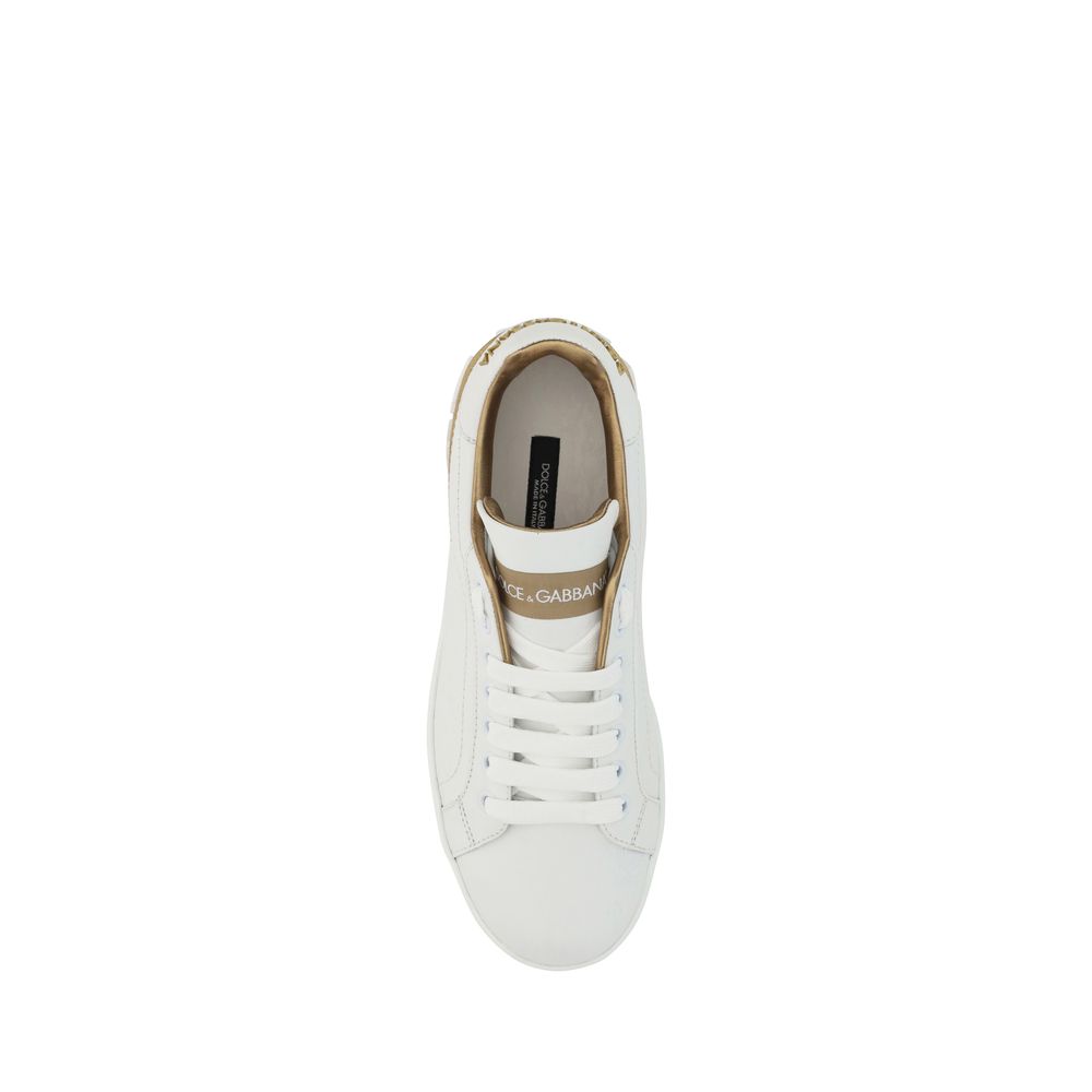 White Calf Leather Bos Taurus Low Top Sneakers