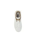 White Calf Leather Bos Taurus Low Top Sneakers