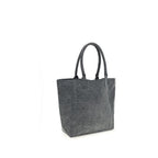 Gray Cotton Shoulder Bag