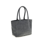 Gray Cotton Shoulder Bag