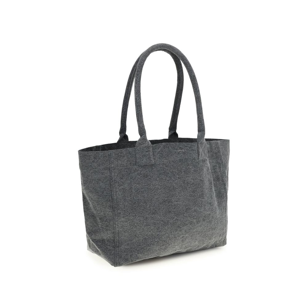 Gray Cotton Shoulder Bag