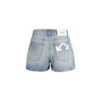 Blue Cotton Bermuda Shorts
