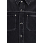 Black Cotton Denim Jacket