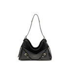 Black Calf Leather Bos Taurus Shoulder Bag