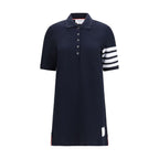 Blue Cotton Casual Dress