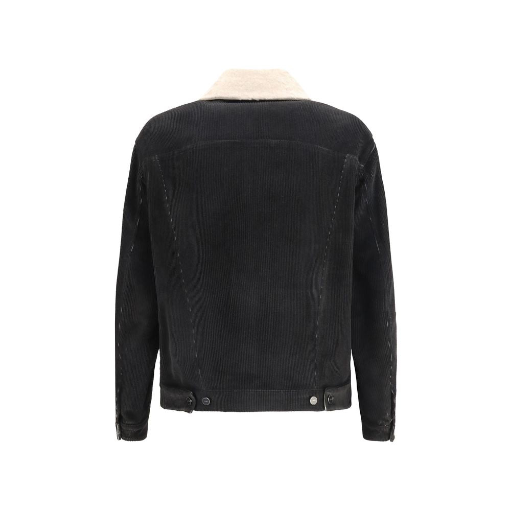Brown Cotton Denim Jacket