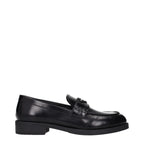 Black Leather Slip-On Loafers