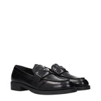 Black Leather Slip-On Loafers