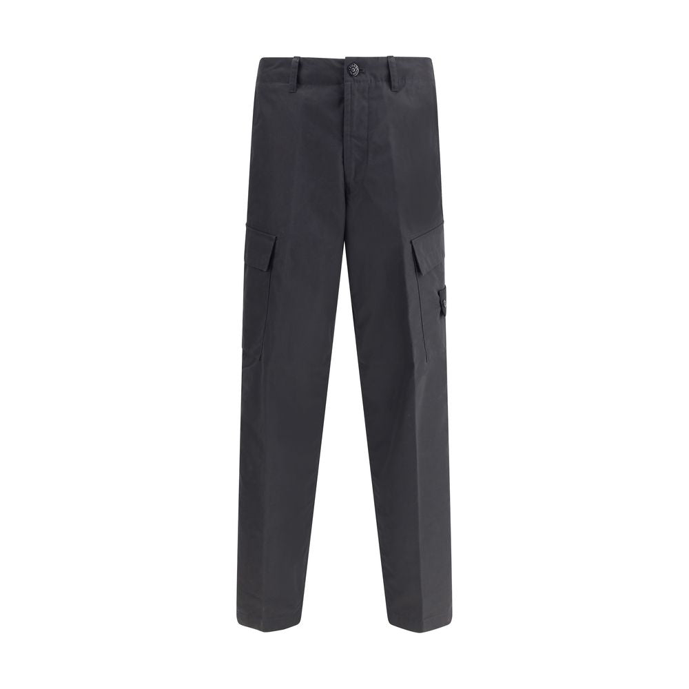 Black Cotton Cargo Pants