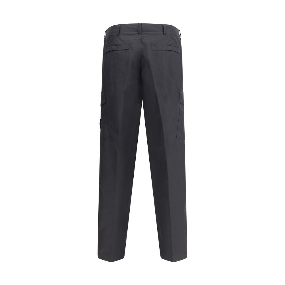Black Cotton Cargo Pants