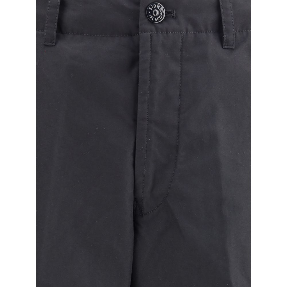 Black Cotton Cargo Pants