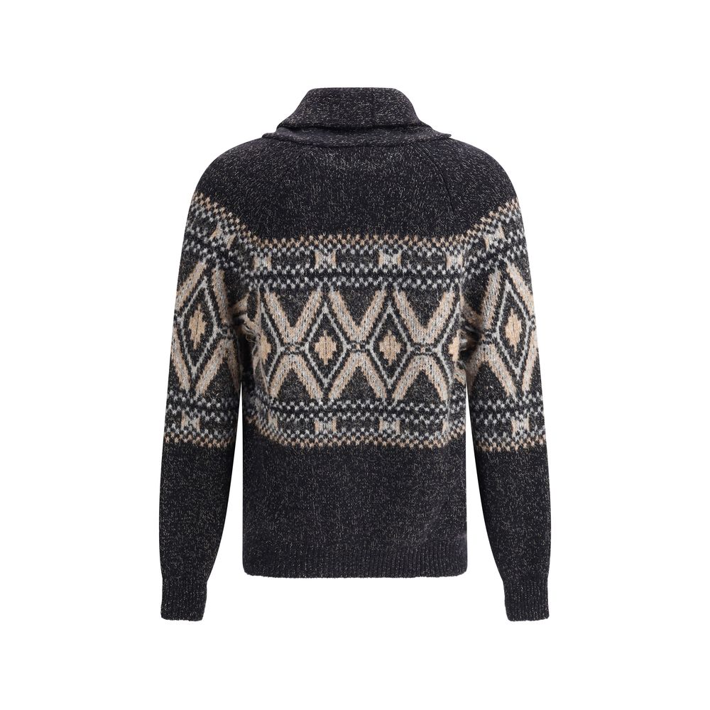 Black Fleece Wool Sweatshirt
