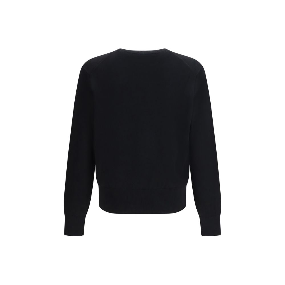 Black Merino Wool Sweatshirt