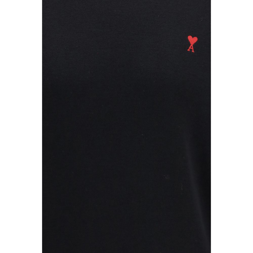 Black Merino Wool Sweatshirt