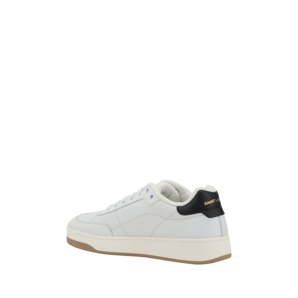 White Calf Leather Bos Taurus Low Top Sneakers