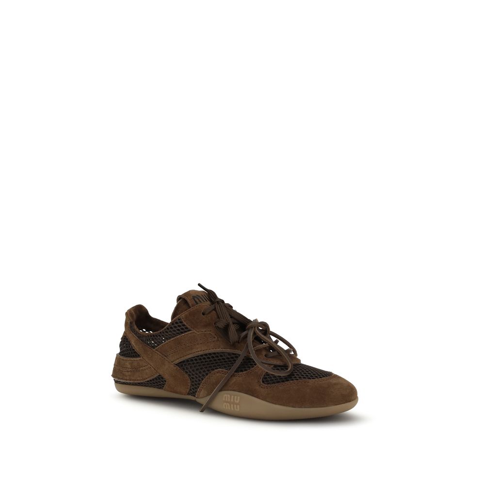 Brown Calf Leather Bos Taurus Athletic Sneakers