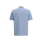 Blue Cotton Polo Shirt