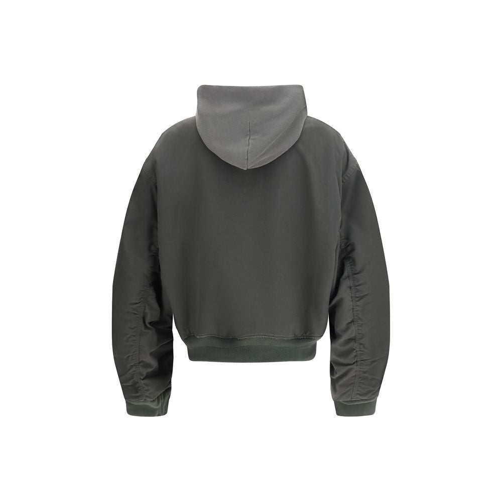 Gray Cotton Bomber