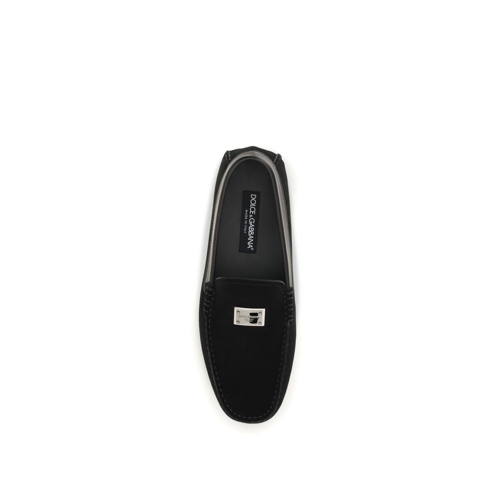 Black Calf Leather Bos Taurus Slip-On Loafers