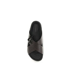 Brown Calf Leather Bos Taurus Strap-On Sandals