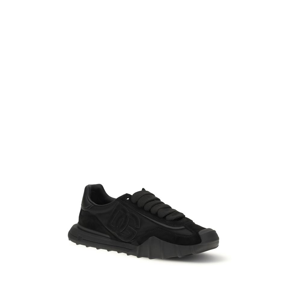 Black Calf Leather Bos Taurus Athletic Sneakers